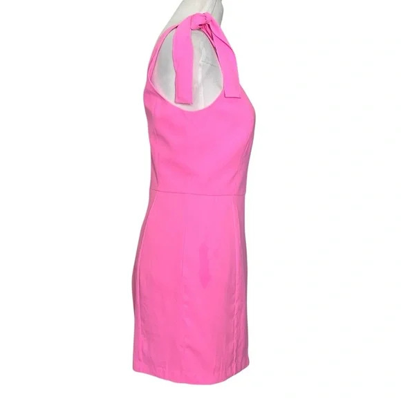 Amanda Uprichard Allora Mini Dress Women’s Small Pink Bow Strap Party - Picture 3 of 9
